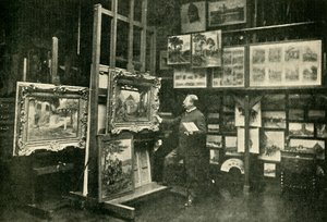 Monsieur Detaille studiossaan, 1900. tekijältä Unbekannt