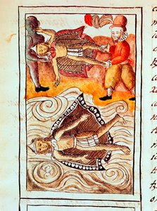Montezuma II, viimeinen atsteekkien keisari, 1520 tekijältä Unbekannt