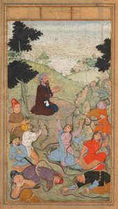 Mooses rukoilee lopettaakseen käärmehyökkäykset israelilaisia vastaan Mirat al-qudsista..., 1602-1604. tekijältä Unbekannt