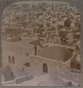 Jerusalemin muslimikortteli, englantilaiskoulusta, 1900 tekijältä Unbekannt