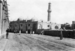 Moskeija River Streetillä, Bagdad, Mesopotamia, ensimmäinen maailmansota, 1918 tekijältä Unbekannt