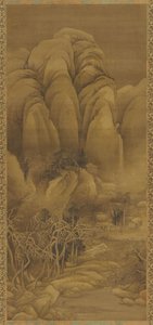 Mountain Hamlet Snow-, Ming- tai Qing-dynastian jälkeen, 1600-luku. tekijältä Unbekannt