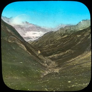 Vuoristomaisema, Intia, 1800-luvun loppu tai 1900-luvun alku tekijältä Unbekannt