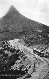 Vuoristoraitiovaunu, Camps Bay, Kapkaupunki, Etelä-Afrikka, 1917 tekijältä Unbekannt