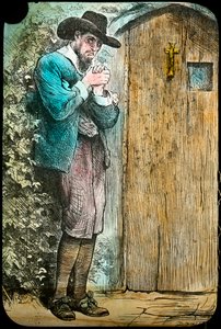 Mr Fearing portilla, Pilgrims Progressista, 1800-luvun loppu tai 1900-luvun alku tekijältä Unbekannt