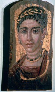 Muumiomuotokuva egyptiläisestä naisesta, 1.-3. vuosisadalla tekijältä Unbekannt