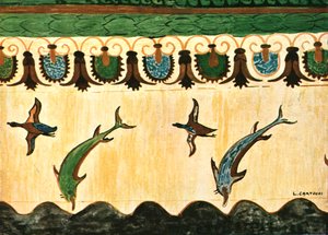Seinäfriisi lionessien haudassa Tomba delle Leonesse, Tarquinia, Italia, 1928. tekijältä Unbekannt