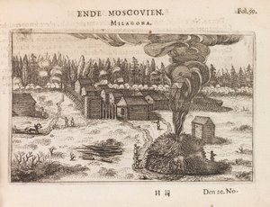 Muskovi, Milagona. Kuvitus Antonis Goeteerisin teokseen Journael vande legatie..., c1616-1617. tekijältä Unbekannt