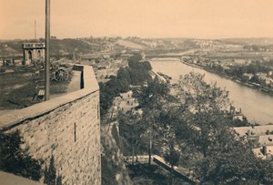 Namur. Tourelle des Guetteurs ja Sambren ja Maasin yhtymäalue, c1900 tekijältä Unbekannt