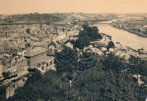 Namur. Näkymä kaupunkiin ja Sambren ja Meusen yhtymäkohta, c1900 tekijältä Unbekannt
