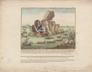 Meritaistelu Venäjän ja ottomaanien laivaston välillä Mustallamerellä 28. ja 29. kesäkuuta 1788 1788. tekijältä Unbekannt
