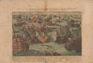 Meritaistelu Venäjän ja ottomaanien laivaston välillä Mustallamerellä 28. ja 29. kesäkuuta 1788 1788. tekijältä Unbekannt