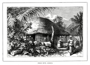 Neekerimajat, Jamaika, 1800-luku tekijältä Unbekannt