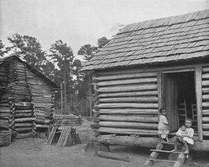 Negro Log Huts, Thomasville, Georgia, USA, c1900. tekijältä Unbekannt