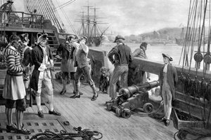 Nelsons First Footing in the Navy, Chatham, 1771 tekijältä Unbekannt