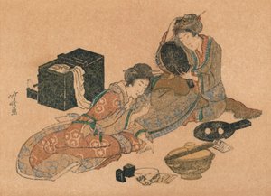 New-Year Card tai Surimono, c1890 tekijältä Unbekannt