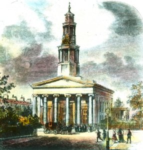 Uusi St. Pancrasin kirkko, 1800-luku. tekijältä Unbekannt