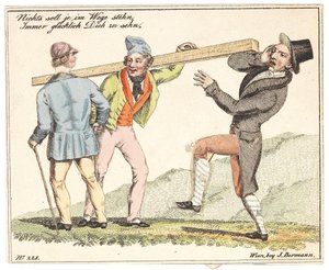 Uuden vuoden onnittelukortti. Mikään ei saa koskaan estää sinua näkemään sinut aina iloisena vuoden 1815 jälkeen. tekijältä Unbekannt