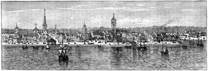 New York 1700-luvun puolivälissä, vuonna 1880 tekijältä Unbekannt