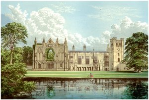 Newstead Abbey, Nottinghamshire, Webb-perheen koti, c1880 tekijältä Unbekannt
