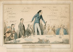 Niccolo Paganini - karikatyyri tekijältä Unbekannt