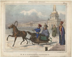 Nikolai I venäläinen reessä, 1850 tekijältä Unbekannt