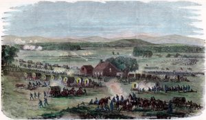 Night of the Battle Cedar Mountain, Culpeper County, Virginia, Amerikan sisällissota, 9. elokuuta 1862 tekijältä Unbekannt
