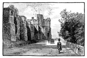 North Terrace ja Wykeham Tower, Windsorin linna, vuodelta 1888 tekijältä Unbekannt