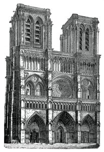 Notre Dame, Pariisi, 1870 tekijältä Unbekannt