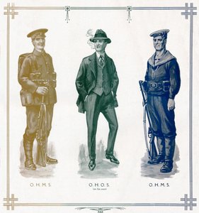 O.H.M.S, O.H.O.S. yksin, O.H.M.S., 1916 tekijältä Unbekannt