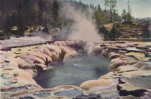 Pitkäaikainen geysir, Yellowstone Park, 1916 tekijältä Unbekannt