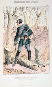 Metsämiesjoukon upseeri, Pariisin piiritys, Ranskan ja Preussin sota, 1870-1871. tekijältä Unbekannt