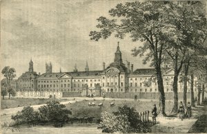 Old Bethlehem Hospital, Moorfields noin 1750, c1872. tekijältä Unbekannt