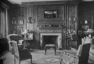 Vanha Georgian panelointi Miss Morgansin toimistossa, Miss Anne Morganin talossa New Yorkissa, 1924 tekijältä Unbekannt