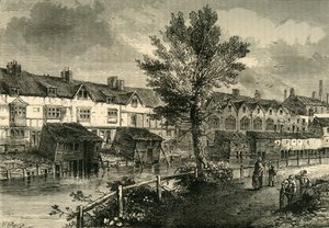 Old Houses in London Street, Dockhead, noin 1810, c1878. tekijältä Unbekannt