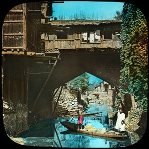 Vanha silta, Srinagar, Kashmir, Intia, 1800-luvun loppu tai 1900-luvun alku tekijältä Unbekannt