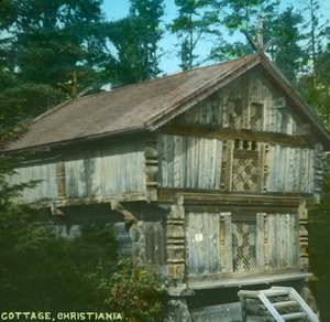 Vanha mökki, Christiania, Oslo, Norja, 1800-luvun loppu - 1900-luvun alku. tekijältä Unbekannt