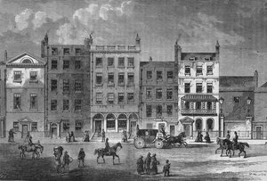 Vanhoja taloja Pall Mallissa, Westminsterissä, Lontoossa, n. 1830 1878 tekijältä Unbekannt