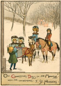 Joulupäivänä aamulla, Pyhän Nikolauksen kohteliaisuuksien kera, 1883. tekijältä Unbekannt