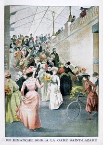 Eräänä sunnuntai-iltana Saint Lazaren asemalla, 1901 tekijältä Unbekannt