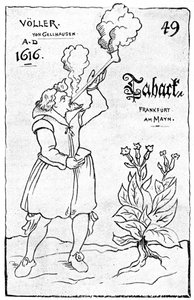 Yksi varhaisimmista kuvista tupakoinnista, 1616 1890 tekijältä Unbekannt