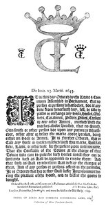 Lords and Commons of Lords koskien aseita, 16431644, 1893 tekijältä Unbekannt