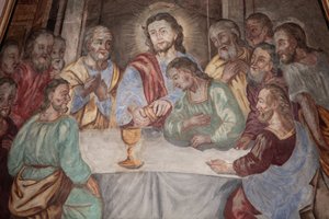 Neitsyt Marian taivaaseenastumisen kirkko. Viimeinen illallinen Cordon France tekijältä Unbekannt