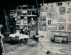 P. Roll studiossaan, 1897 tekijältä Unbekannt