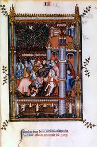 Pakanapapit toivottavat Sisinniuksen tervetulleeksi Pariisin porteille vuonna 1317 tekijältä Unbekannt