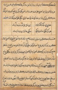 Sivu julkaisusta Tales of a Parrot Tuti-nama: tekstisivu, n. 1560. tekijältä Unbekannt
