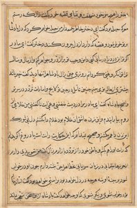 Sivu julkaisusta Tales of a Parrot Tuti-nama: tekstisivu, n. 1560. tekijältä Unbekannt