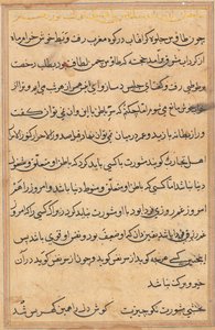 Sivu julkaisusta Tales of a Parrot Tuti-nama: tekstisivu, n. 1560. tekijältä Unbekannt