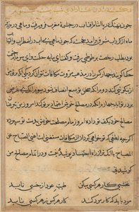 Sivu julkaisusta Tales of a Parrot Tuti-nama: tekstisivu, n. 1560. tekijältä Unbekannt