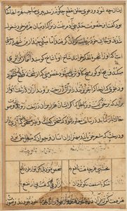 Sivu julkaisusta Tales of a Parrot Tuti-nama: tekstisivu, n. 1560. tekijältä Unbekannt